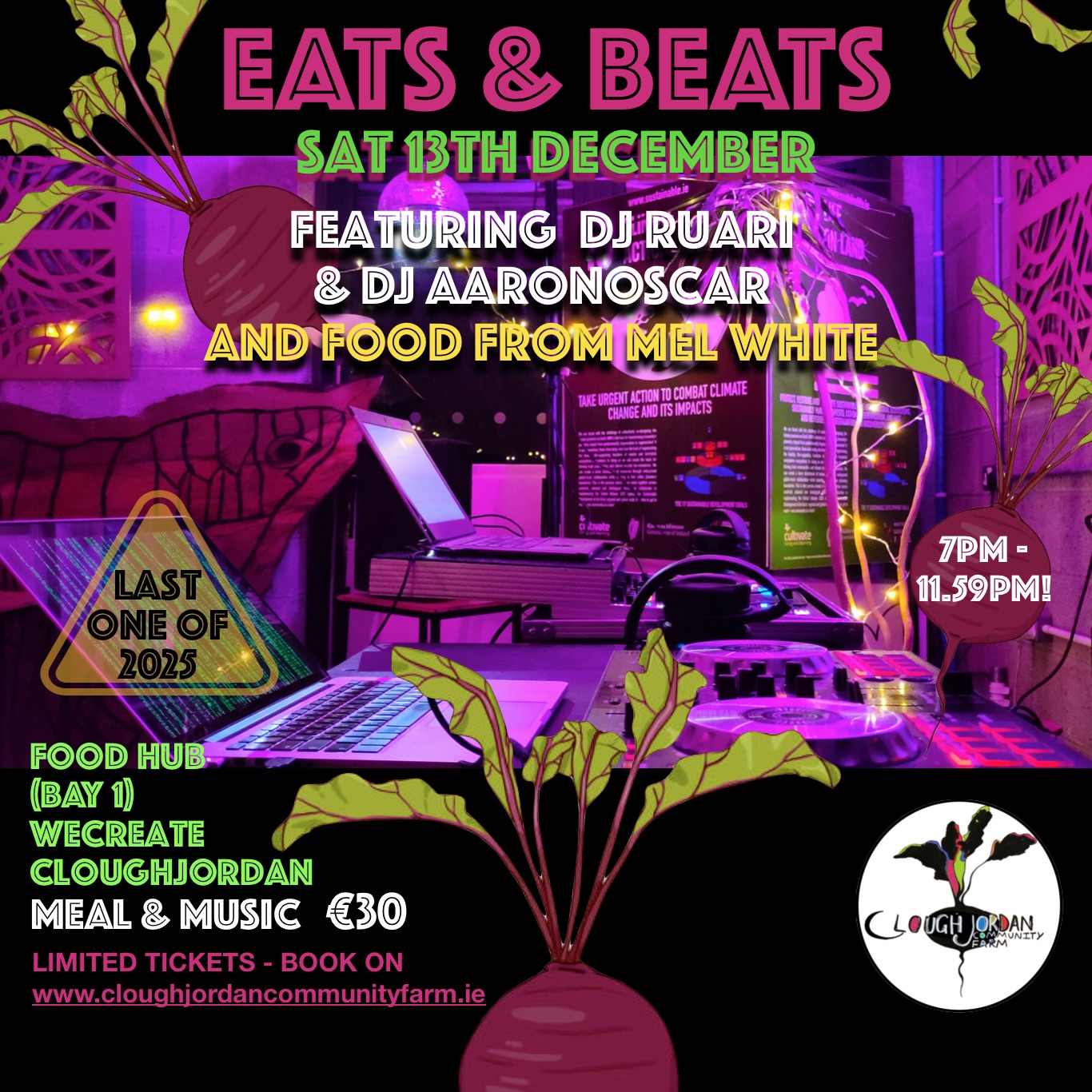 Eats and Beats Events – Next is Sat 13th December 2025